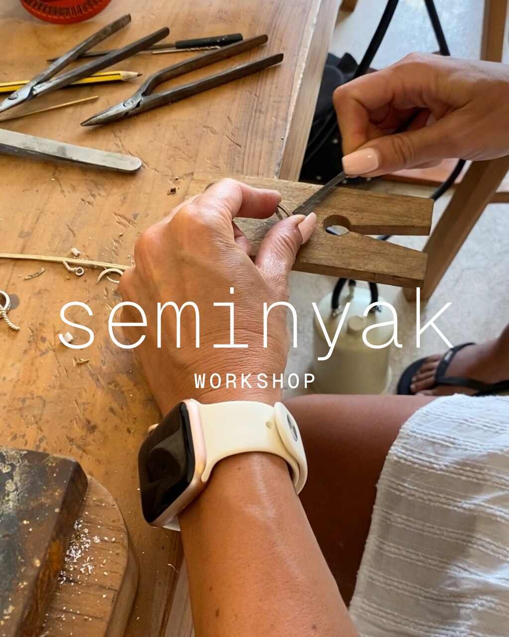 Seminyak Silver class – A must-do experience: design your own custom jewelry with a local silversmith. Discover the art of silver-making in an unforgettable, hands-on workshop.