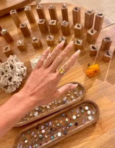 Mindful Creativity session in silver jewelry class Bali with artisan tools