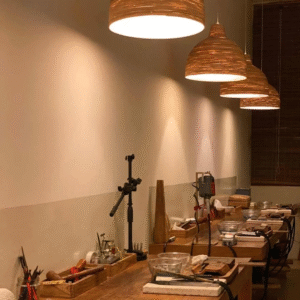 Modern workshop setup for a silver making class Bali, providing tools and authentic experience.