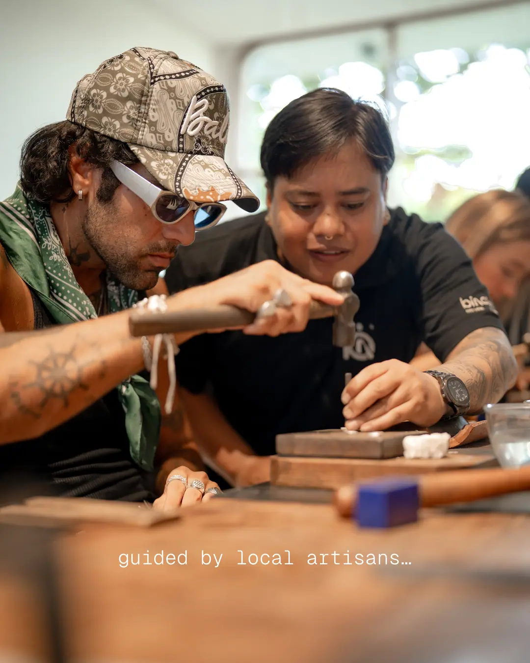 Hands-on silver jewelry making guided by local artisans at Bingin Silver Class in Uluwatu, Bali